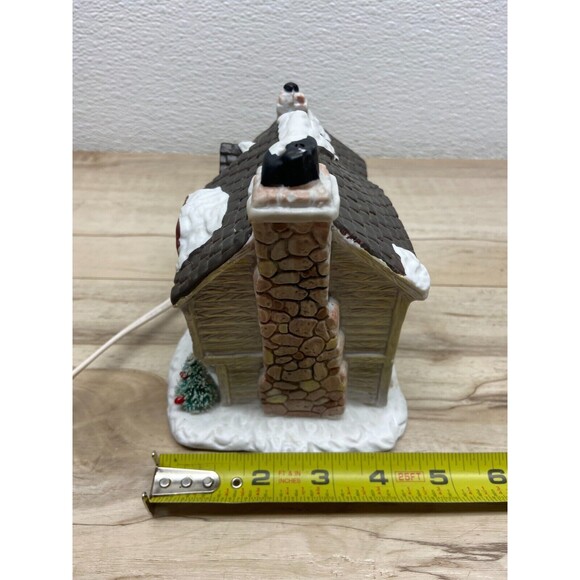 Vtg 1991 Christmas Valley Bakery Inn Illuminated Porcelain Building - Picture 16 of 16